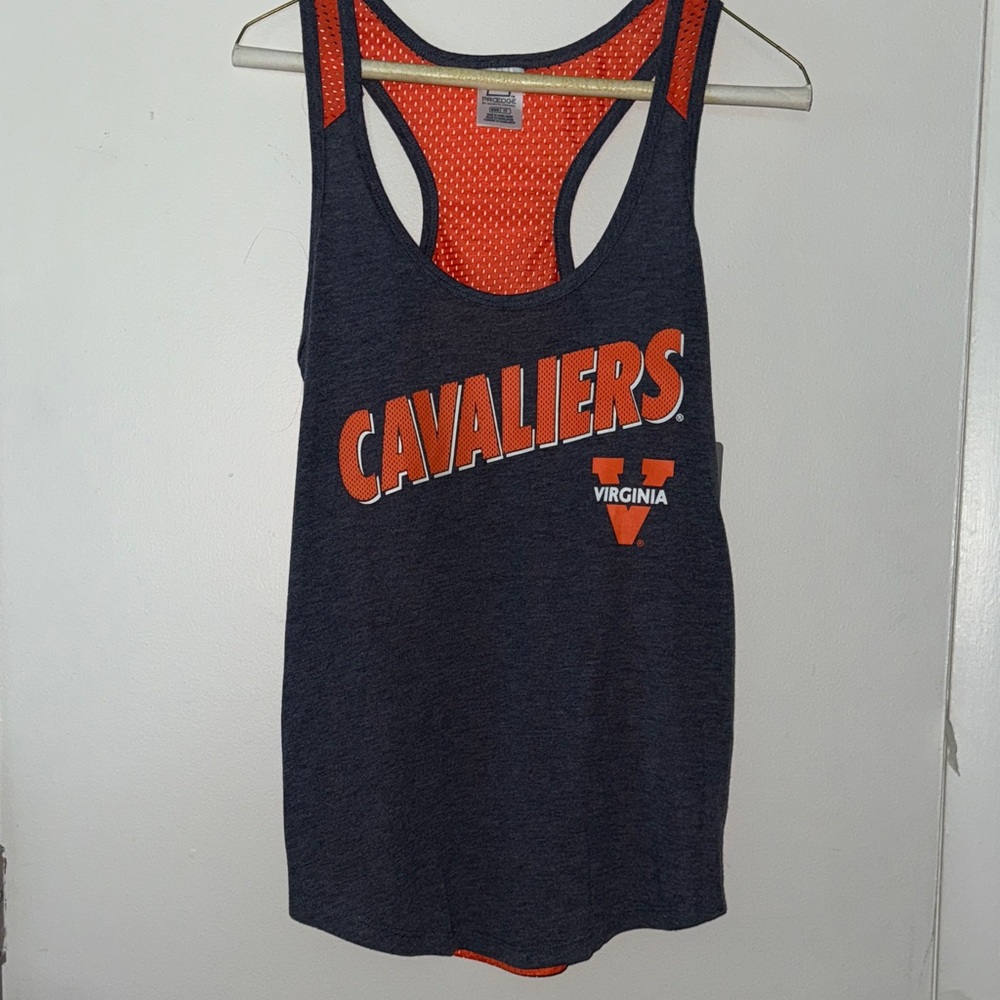 Pro Edge Navy and Orange Cavaliers Tank Top‎